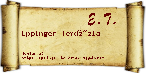 Eppinger Terézia névjegykártya